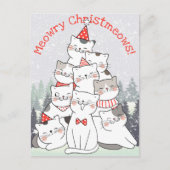 Weihnachtskatzen Postkarte (Vorderseite)