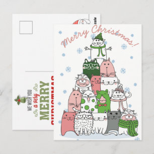 Weihnachtskatzen Postkarte