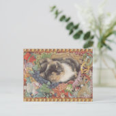 Weihnachtskatzen-Postkarte, Postkarte (Stehend Vorderseite)