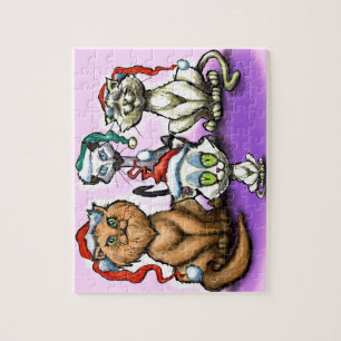Weihnachtskatzen Puzzle