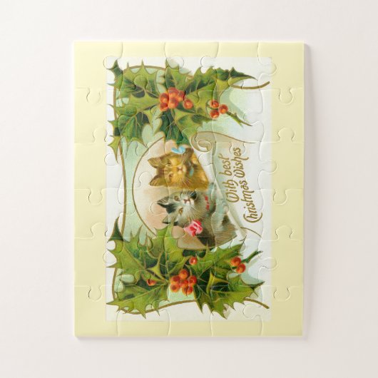 Weihnachtskatzen Puzzle (Vertikal)