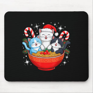Weihnachtskatzen Ramen Kitten Anime Männer Frauen  Mousepad