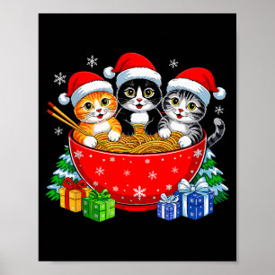 Weihnachtskatzen Ramen Kitten Anime Weihnachten Fü Poster