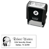 Weihnachtskatzen-Rücksendeadresse Permastempel (Beispiel)