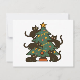 Weihnachtskatzen rund um den Baum Holiday Classic