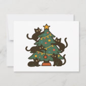 Weihnachtskatzen rund um den Baum Holiday Classic (Rückseite)