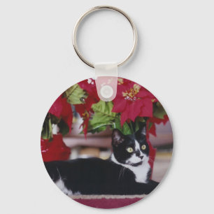 Weihnachtskatzen-Schlüsselkette Schlüsselanhänger