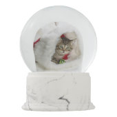 Weihnachtskatzen-Schnee-Kugel Schneekugel (Rückseite)