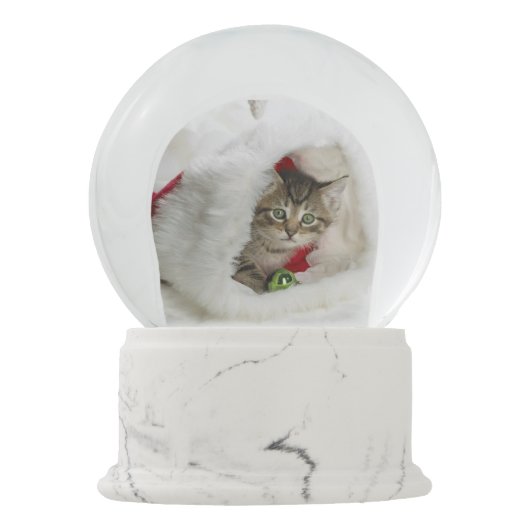 Weihnachtskatzen-Schnee-Kugel Schneekugel (Rückseite)