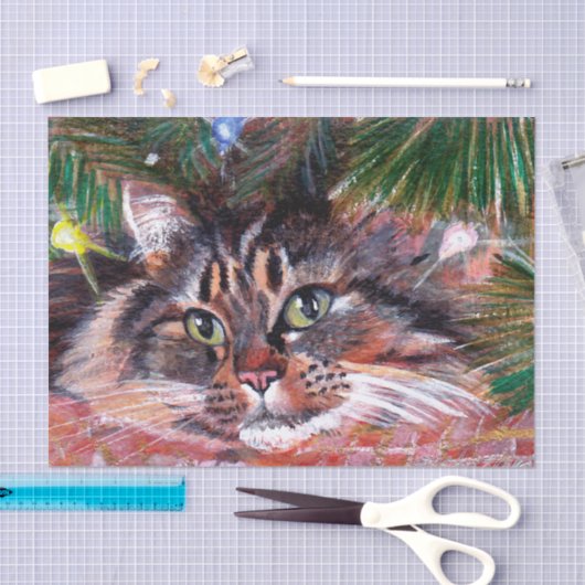 Weihnachtskatzen Seidenpapier (Handwerk)