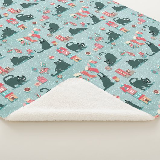 Weihnachtskatzen Sherpadecke (3/4)