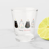 Weihnachtskatzen Shotglas Schnapsglas (Vorderseite)