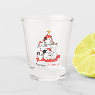 Weihnachtskatzen Shotglas Schnapsglas