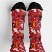 Weihnachtskatzen Socken (Oben)