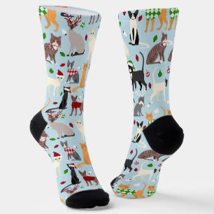 Weihnachtskatzen Socken