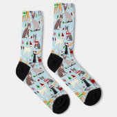 Weihnachtskatzen Socken (Rechts)