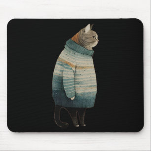 Weihnachtskatzen Spaß Kitten Pet Fett Graue Katze Mousepad