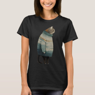 Weihnachtskatzen Spaß Kitten Pet Fett Graue Katze T-Shirt