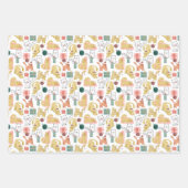 Weihnachtskatzen Spaß Urlaub Geschenk Wrap 3 Muste Geschenkpapier Set (Vorderseite)