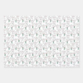 Weihnachtskatzen Spaß Urlaub Geschenk Wrap 3 Muste Geschenkpapier Set (Vorderseite 3)