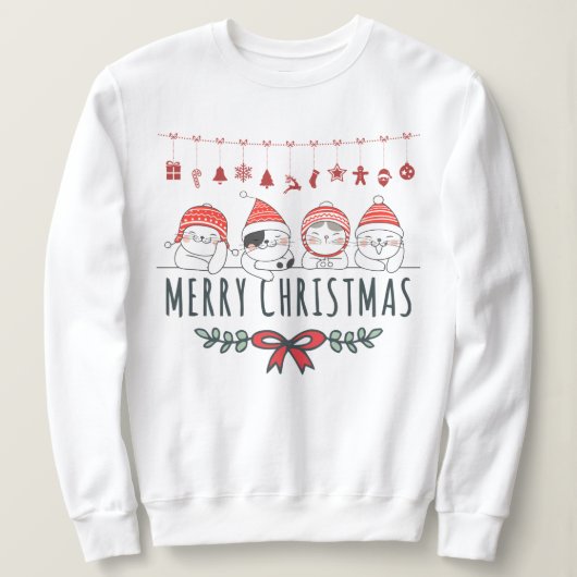 Weihnachtskatzen Sweatshirt (Design vorne)