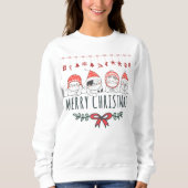 Weihnachtskatzen Sweatshirt (Vorderseite)