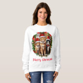 Weihnachtskatzen Sweatshirt (Vorne ganz)