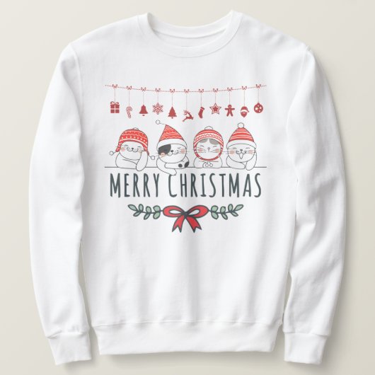 Weihnachtskatzen Sweatshirt (Design vorne)