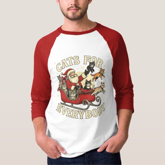 Weihnachtskatzen T-Shirt (Vorderseite)
