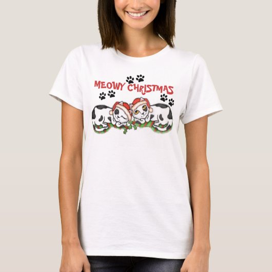 Weihnachtskatzen-T - Shirt (Vorderseite)