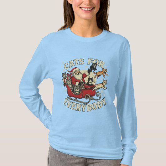 Weihnachtskatzen T-Shirt (Vorderseite)