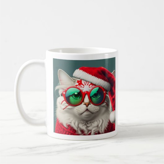 Weihnachtskatzen-Tasse Kaffeetasse (Links)