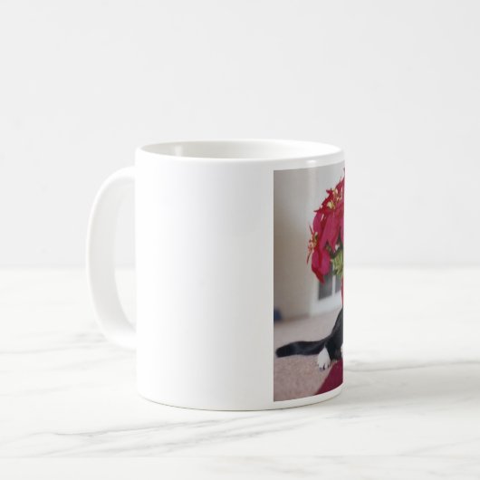 Weihnachtskatzen-Tasse Kaffeetasse (Vorderseite Links)