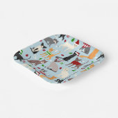 Weihnachtskatzen Teller (Gewinkelt)