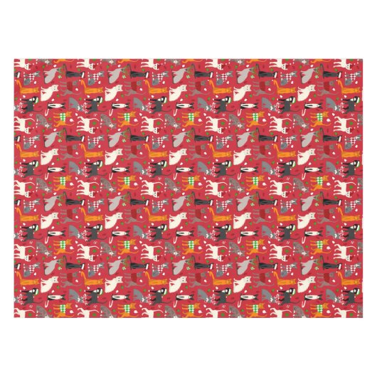 Weihnachtskatzen Tischdecke (Vorderseite (Horizontal))