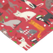 Weihnachtskatzen Tischdecke (Schrägansicht)