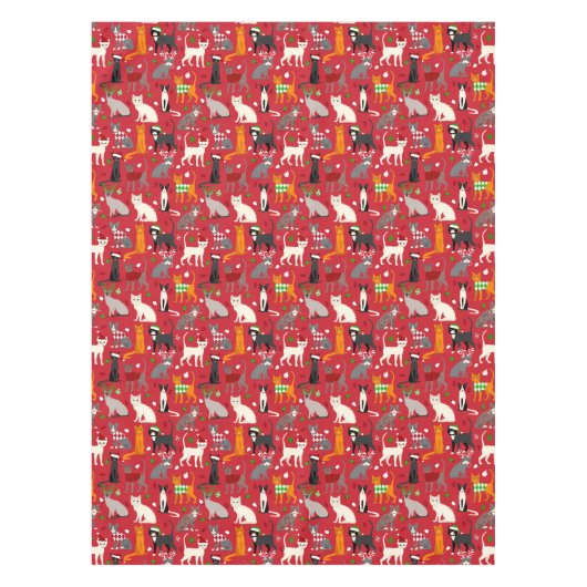 Weihnachtskatzen Tischdecke (Vorderseite)