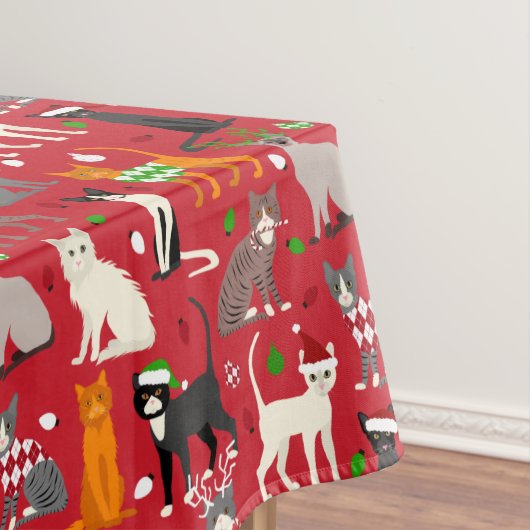 Weihnachtskatzen Tischdecke (Beispiel)