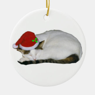 Weihnachtskatzen-Träume Keramik Ornament