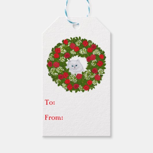 Weihnachtskatzen Tree Geschenktasten Geschenkanhänger (Vorderseite)