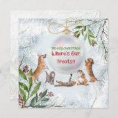 Weihnachtskatzen und Hunde: Niedliche Tiere Card (Vorne/Hinten)