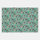 Weihnachtskatzen und Strümpfe Geschenkpapier Set (Vorderseite)