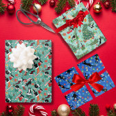 Weihnachtskatzen und Strümpfe Geschenkpapier Set