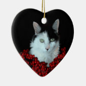 Weihnachtskatzen-Verzierung Keramik Ornament (Rechts)