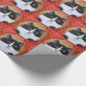 Weihnachtskatzen-Verzierungspapier Geschenkpapier (Ecke)