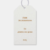 Weihnachtskatzen Vintage Geschenketags Geschenkanhänger (Rückseite)