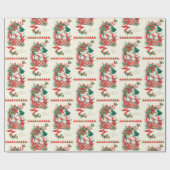 Weihnachtskatzen Weihnachtsfeier Geschenkpapier (Flach)