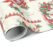 Weihnachtskatzen Weihnachtsfeier Geschenkpapier (Rolleneckpunkt)