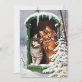 Weihnachtskatzen Weihnachtsfeiertag hinzufügen Sti Mitteilungskarte (Vorderseite)