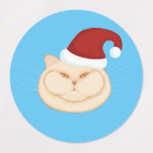 Weihnachtskatzen Weihnachtskatze Britische Katze Etiketten (Design 2)